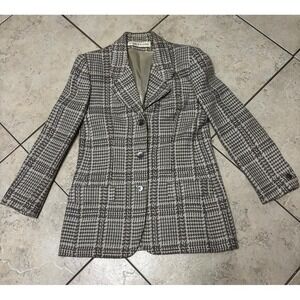 Vintage union made Evan Picone hounstooth Blazer size 8